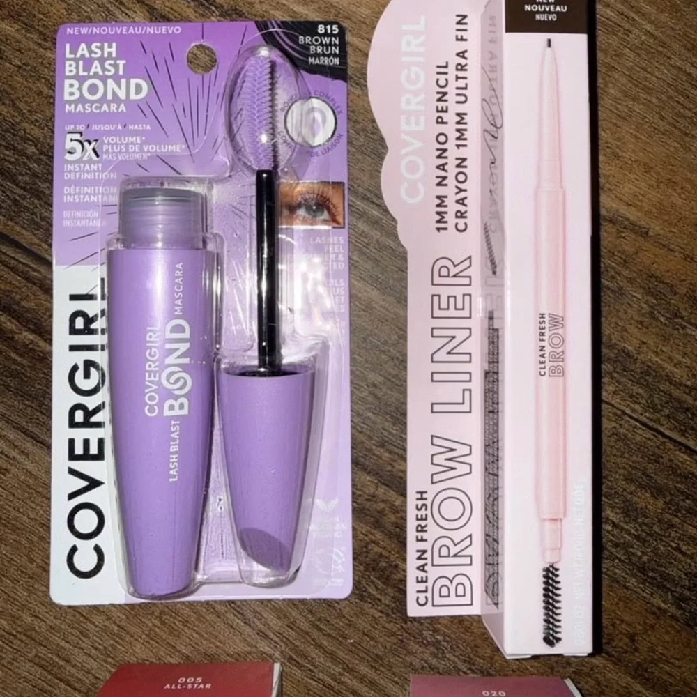 CoverGirl Makeup Bundle - Mascara, Brow pencil, and Lipstick